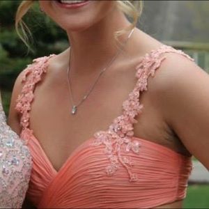 Coral Sherri Hill prom dress